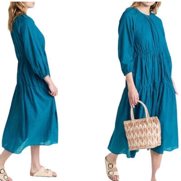 NWT Anthropologie Sundry Tiered Midi Dress S - Picture 1 of 11
